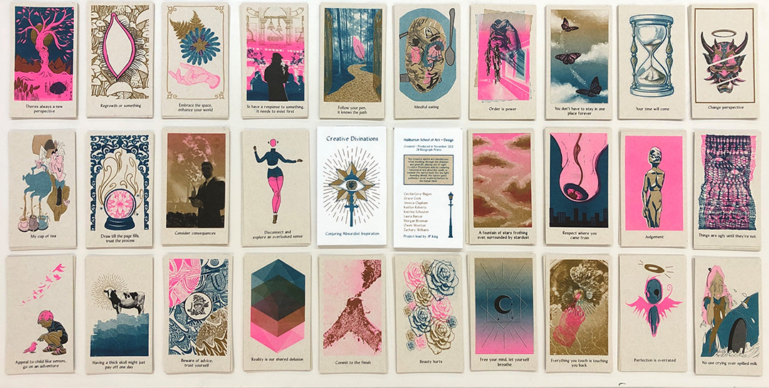 maker space - Risograph DivinationCards